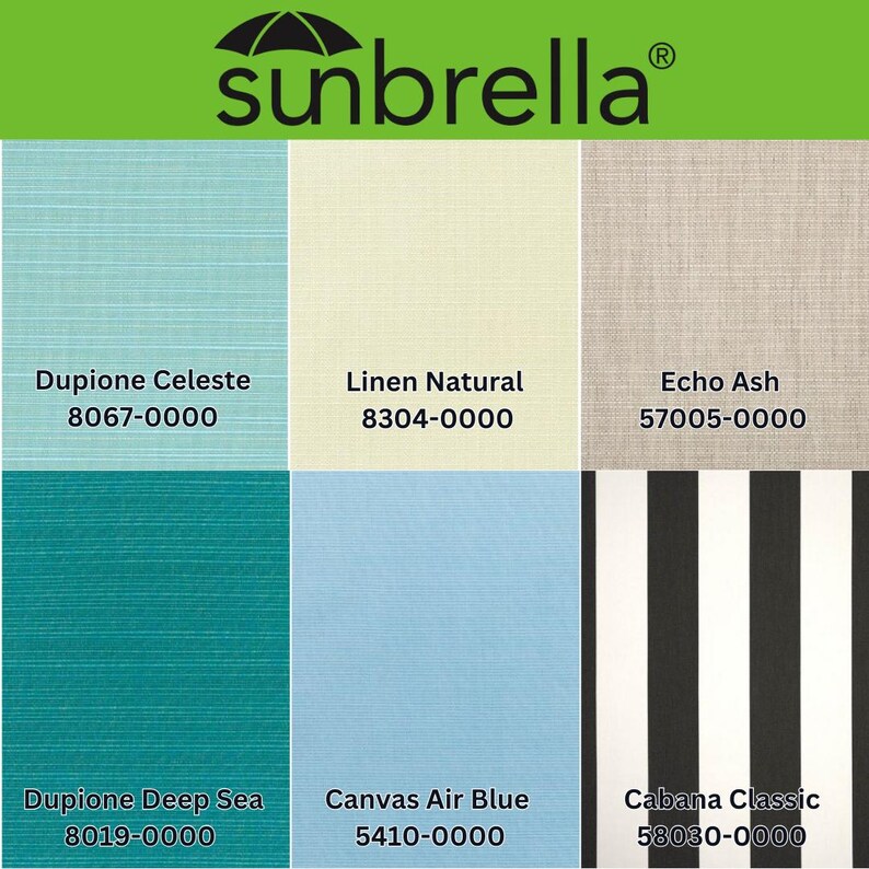 sunbrella fabric swatches with different colors