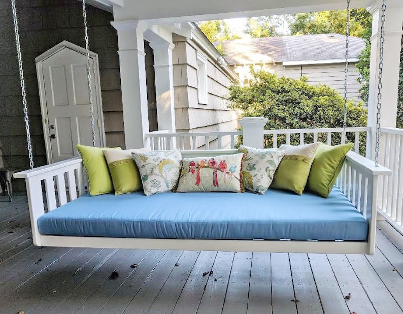 80 x 60 x 6 Cushion Cover Queen Mattress Sunbrella Custom Daybed Cushion Porch Swing Outdoor Fabric Porch Decor Queen Bed Size