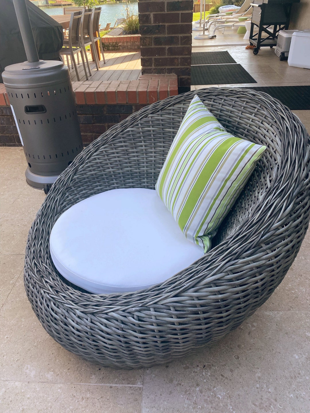 Sunbrella Custom Round Barstool Cushion Outdoor Patio Chair Cushion Outdoor Fabric 2 Thick Chair Pad Cushion Cover 2024 Etsy