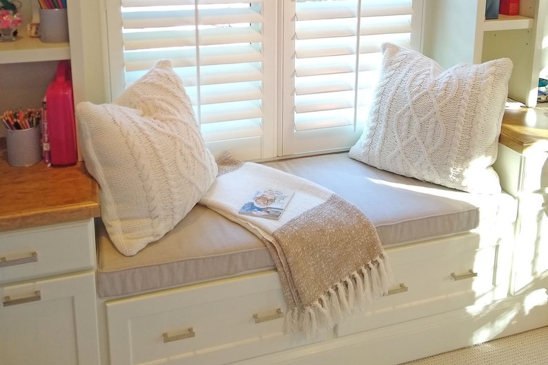 Sunbrella Custom Bench Cushion Home Decor Window Seat / Etsy
