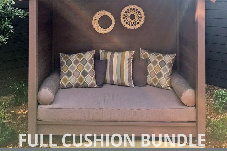 Sunbrella Outdoor Daybed Cushion Set Bolsters / Back Pillows Etsy