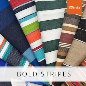 Sunbrella Sample Pack - Bold Stripes - Fabric Samples - Sunbrella Fabric Collections - Indoor / Outdoor Upholstery - Fabric Swatches