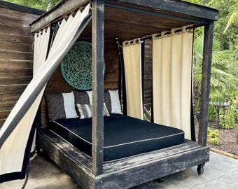 Sunbrella Black Canvas Crib Size Porch Swing Cushion Set