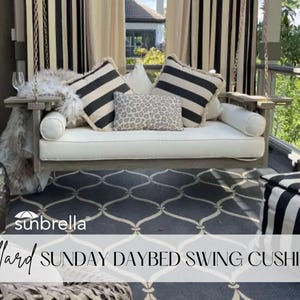 Ballard Sunday Porch Swing Replacement Cushions - Ballard Designs Sunday Daybed Swing - Sunbrella Cushion Set - Custom Cushions imagem 1