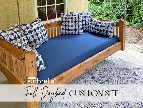 Crib Size Sunbrella Outdoor Daybed Cushion Set Bolsters / Back Pillows  Bundle / Set Porch Swing Bed Custom Cushions Outdoor Fabric 