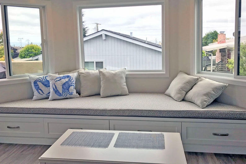Sunbrella Custom Window Seat Cushion Bay Window Trapezoid Etsy