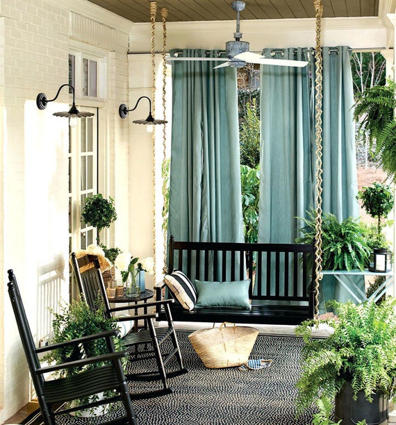 Custom Sunbrella Curtain Panel 100 Wide Custom Etsy