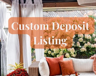 Custom Sunbrella Cushion: Handmade Indoor/Outdoor Bench, Porch, Nook - Deposit Only