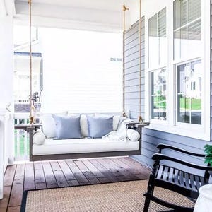 Ballard Sunday Porch Swing Replacement Cushions - Ballard Designs Sunday Daybed Swing - Sunbrella Cushion Set - Custom Cushions imagem 6