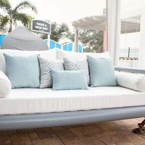 Ballard Sunday Porch Swing Replacement Cushions - Ballard Designs Sunday Daybed Swing - Sunbrella Cushion Set - Custom Cushions imagem 2