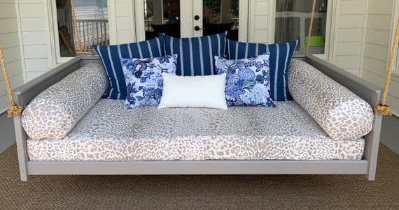 54 x 18 Bench Cushion Canvas Pacific Blue