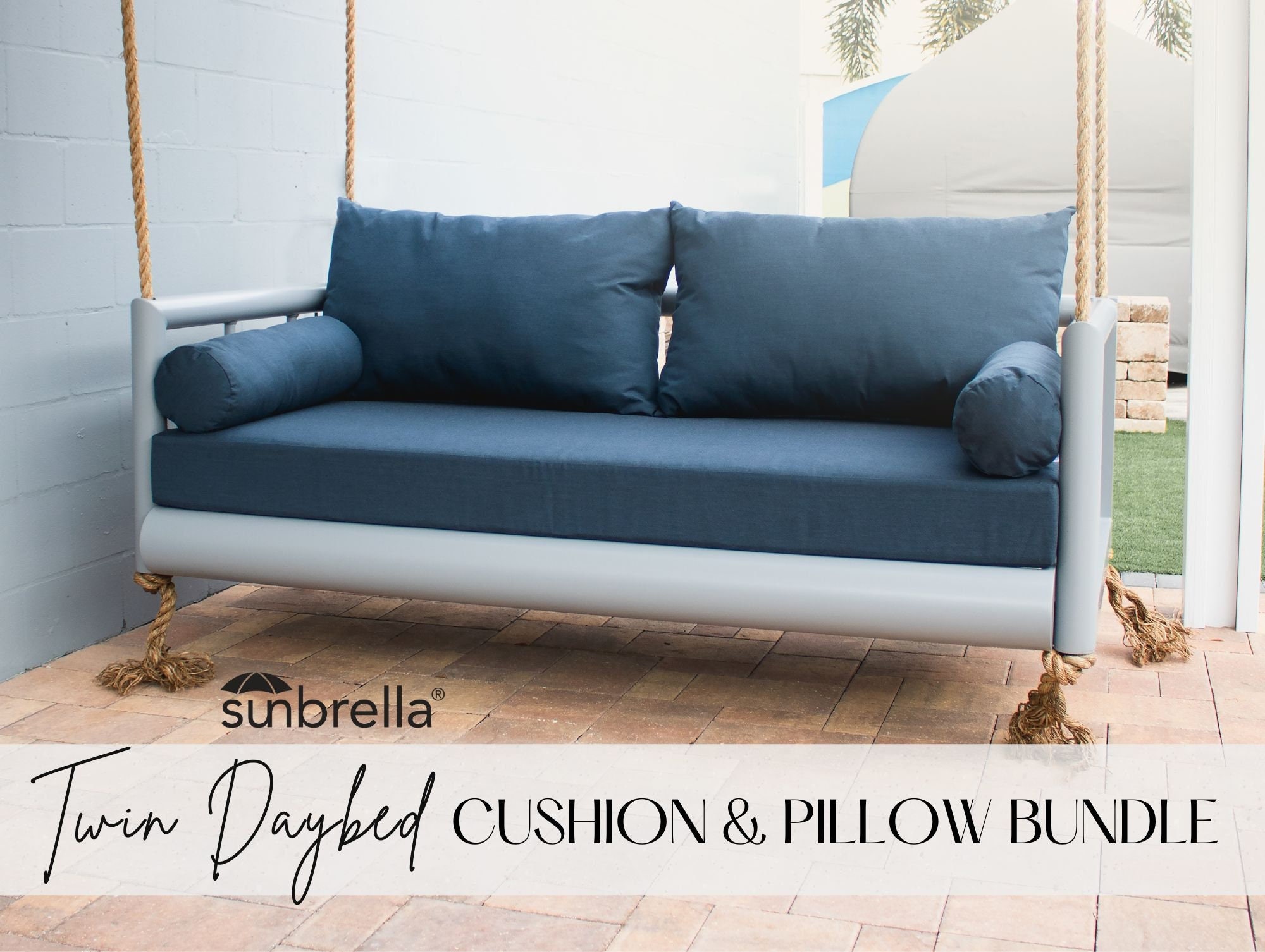 Outdoor Cushion Set for Swing Bed -- Multiple Sizes Available