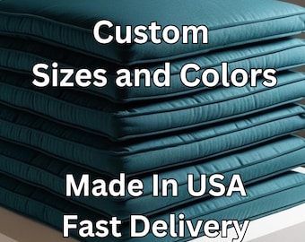 Sunbrella  26 x 30 x 2" Thick- CHOOSE THE FABRIC -Seat Cushion - Indoor / Outdoor Pillow - Chair Pillow - Home Decor