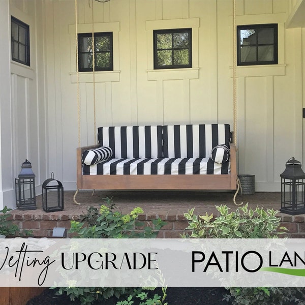 Double Welting Upgrade - Back Cushions / Back Pillows - Daybed / Porch Swing Bed - Sunbrella Cushion Cover / Daybed Cover - Piping