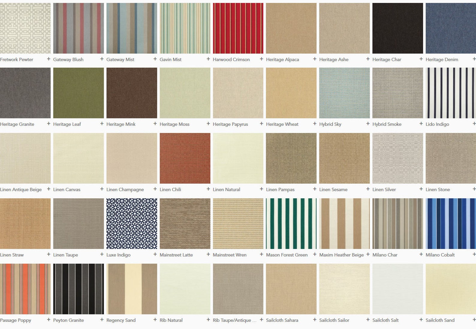 Sunbrella Fabric Samples Sunbrella Elements / Makers Etsy