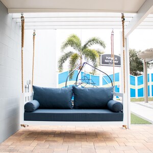 Ballard Sunday Porch Swing Replacement Cushions - Ballard Designs Sunday Daybed Swing - Sunbrella Cushion Set - Custom Cushions imagem 3