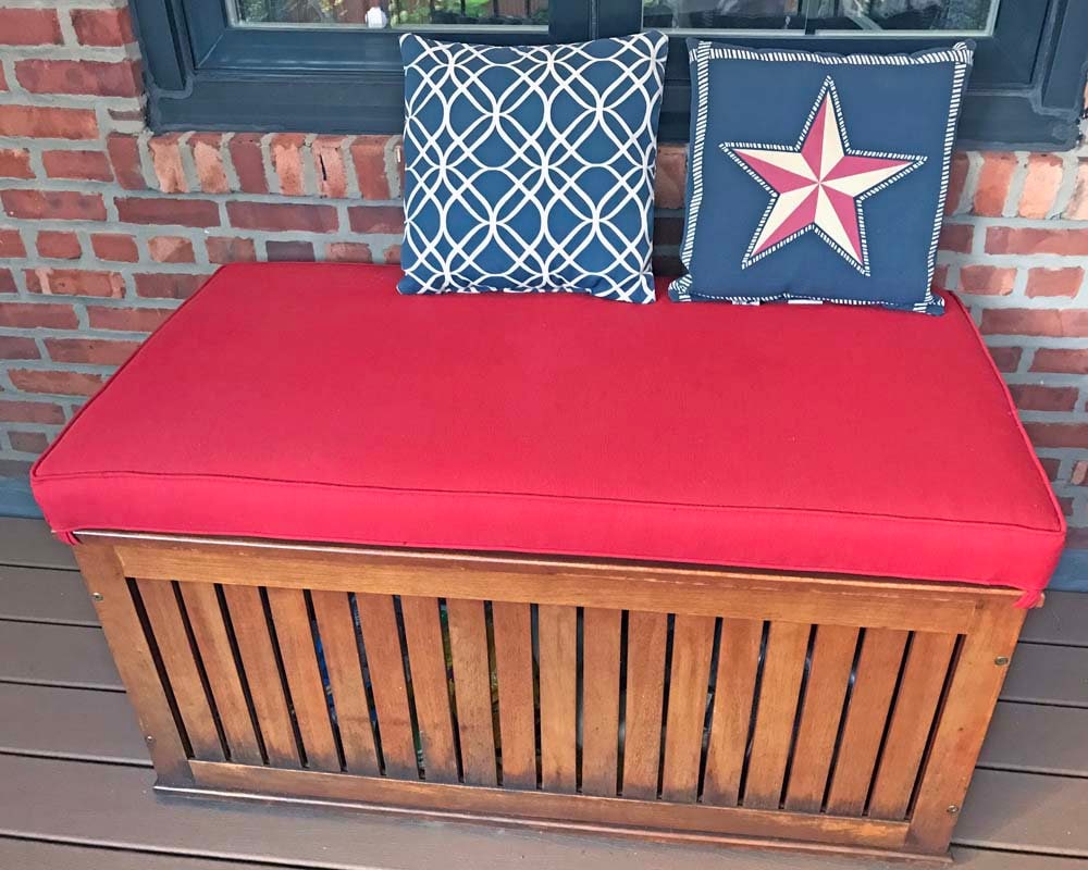 Storage bench with cushion outdoor deals