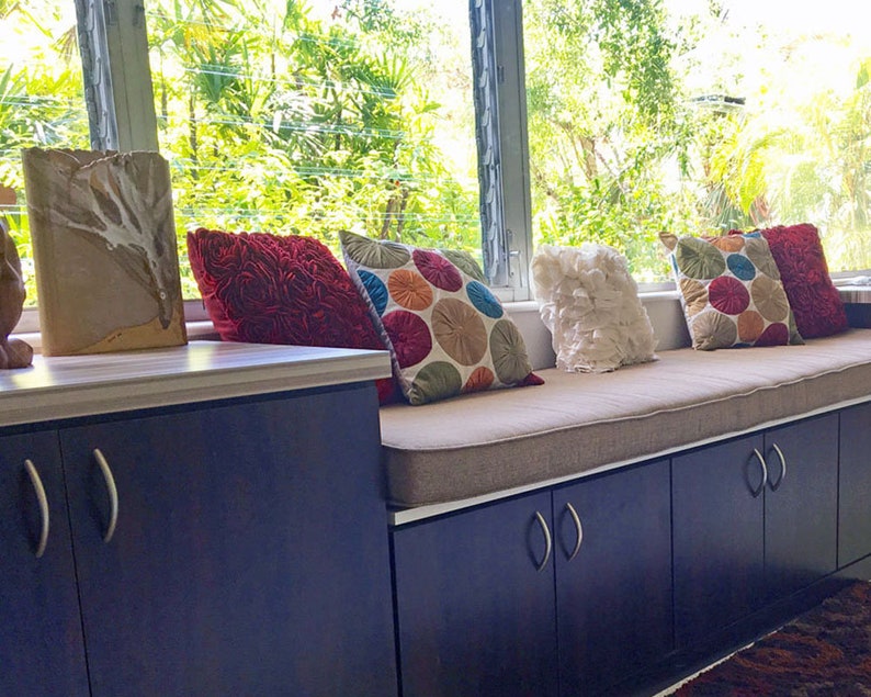 Sunbrella Custom Window Seat Cushion Baie Vitree Trapeze Etsy