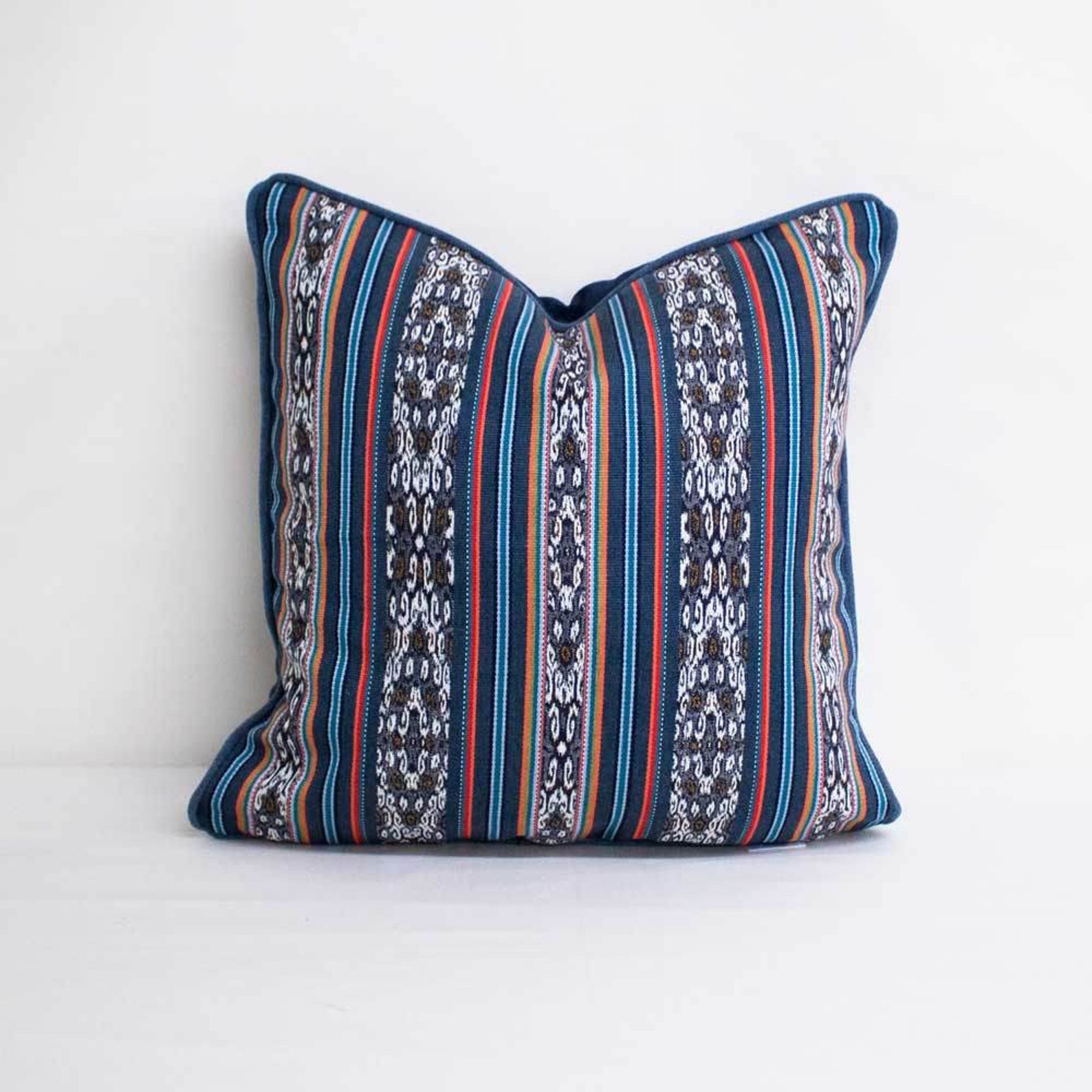 Indoor/Outdoor Sunbrella Artistry Indigo 18x18 Throw Pillow Etsy
