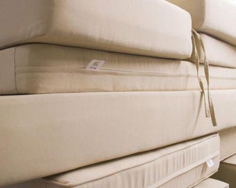 Sunbrella Antique Beige Twin Porch Swing Cushion Set