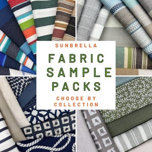 Choose by Collections -Sunbrella Sample Packs -10 Fabric Samples -- Indoor / Outdoor Upholstery - Fabric Swatches
