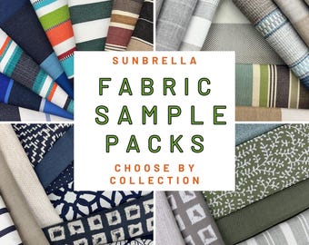 Choose by Collections -Sunbrella Sample Packs -10 Fabric Samples -- Indoor / Outdoor Upholstery - Fabric Swatches