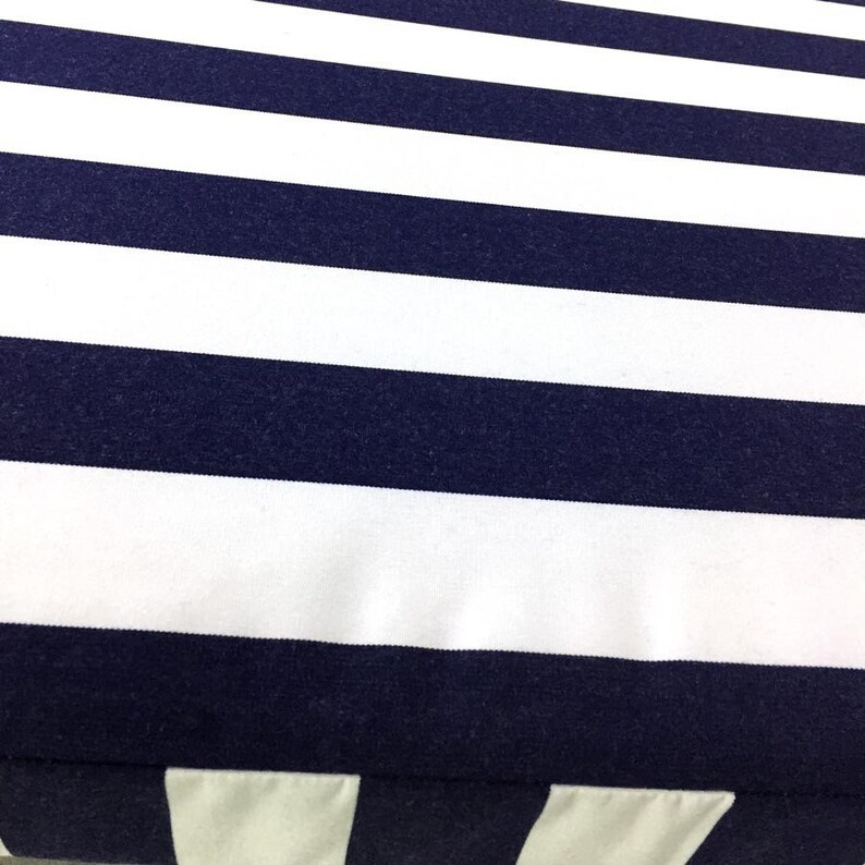 Sunbrella Yacht Stripe Navy 3722 Euro Upholstery Fabric 1 Yard Etsy