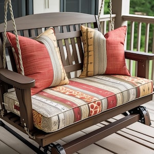 Sunbrella Fabric Custom Cushion- 52" x 28" x 7" - Crib - Porch Swing / Glider / Swing Bed - Outdoor Fabric - Farmhouse Decor