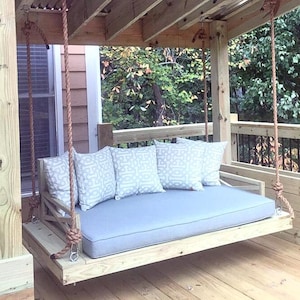 Sunbrella Fabric Daybed Cushion- 80" x 60" x 4" - Queen Bed Size -Porch Swing Cushion - Swing Bed Cushion - Covers Only