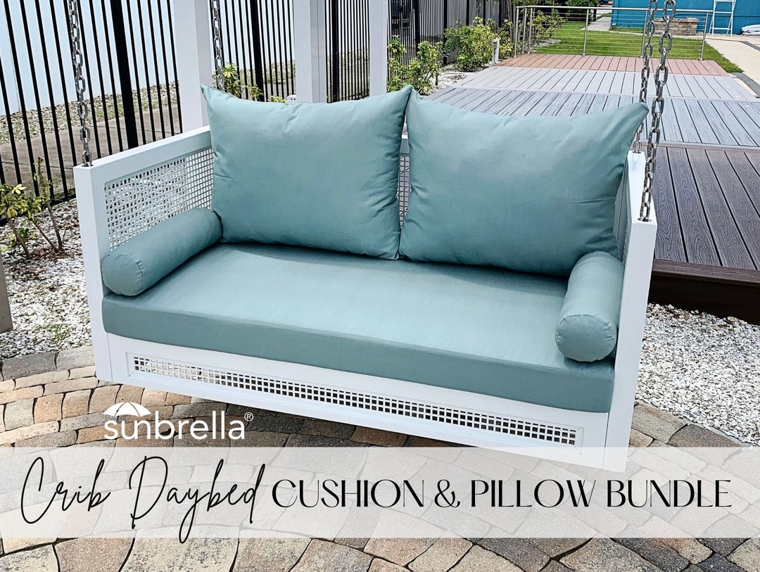 Sunbrella Patio Swing Bed Cushion Bundle - Twin Size