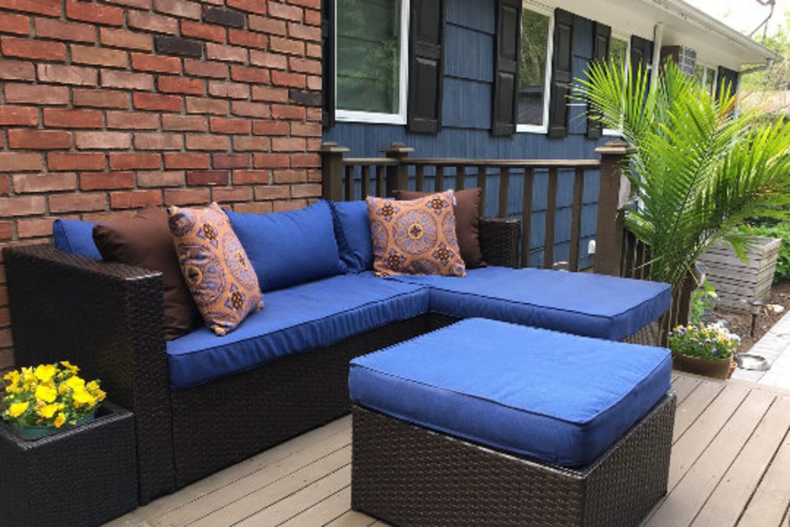Sunbrella Outdoor Sectional Cushion Set Custom Cushions Etsy