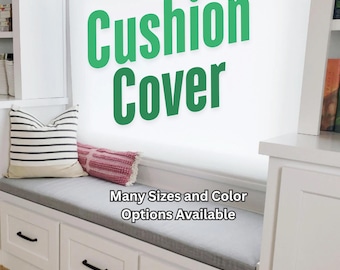 Sunbrella Bench Cover: Custom Banquette, Window Seat, Mudroom (Zippered)