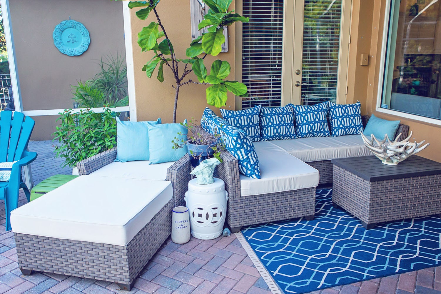 Sunbrella Custom Ottoman Cushion Coffee Table Patio Chair Foot