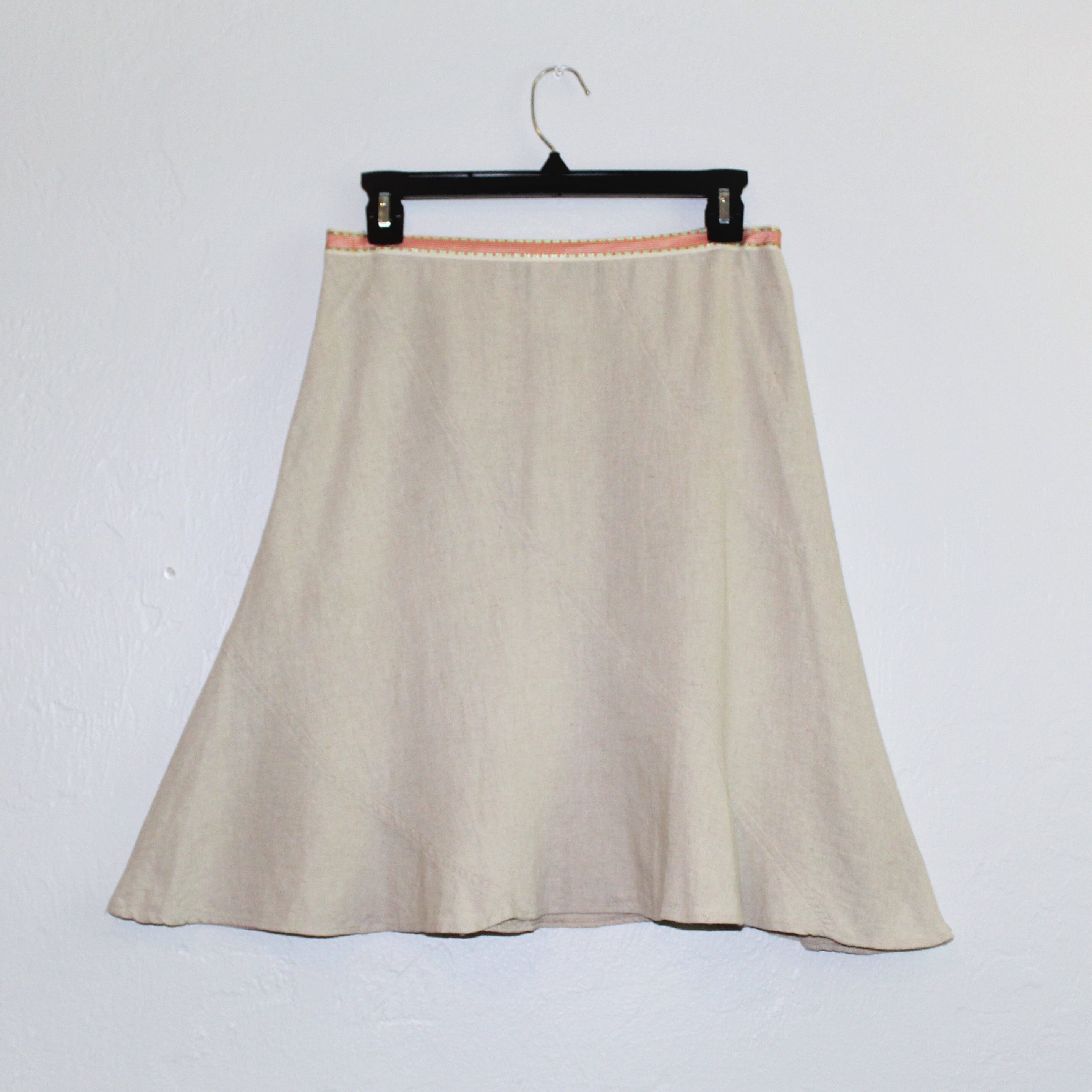 90s Vintage Tracy Evans Short Skirt Fitted Khaki Linen Flute - Etsy