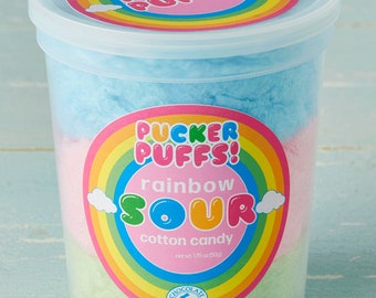 Pucker Puffs Sour Rainbow Cotton Candy