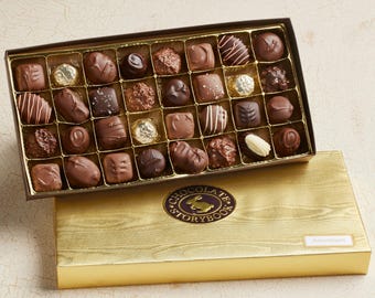 Gold Wrapped Chocolate Assortment Gift Box