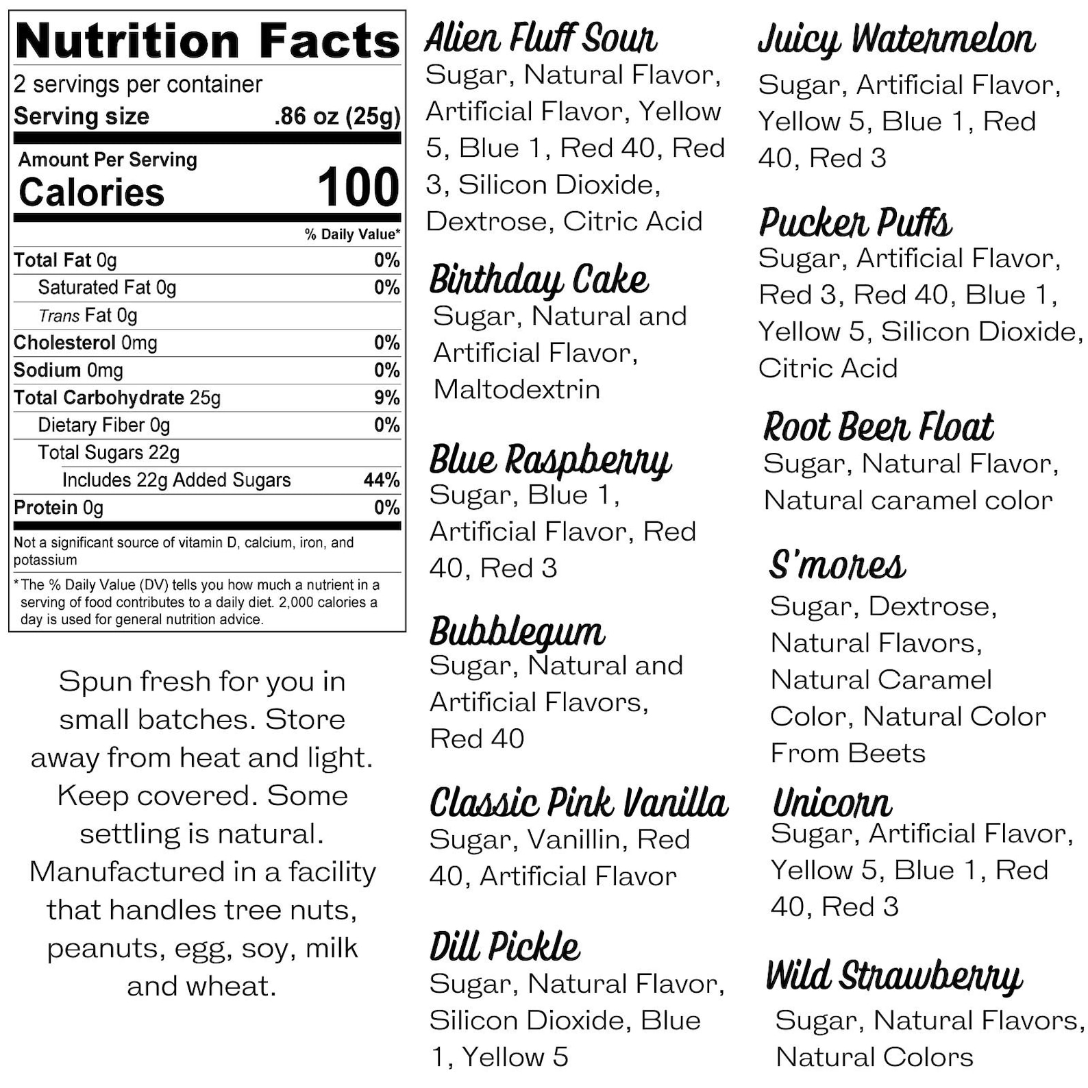 Dozen Assorted Cotton Candy Flavors Etsy