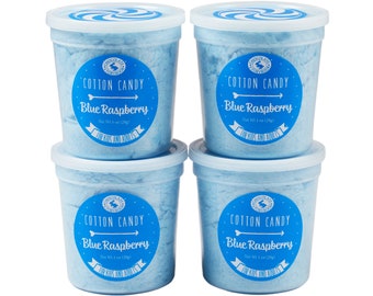 Blue Raspberry Cotton Candy Favor Size (Gift Sets of 4, 10, 25, 50, 80) - Unique Ideas for Holidays, Birthdays, Celebrations, Party Favors