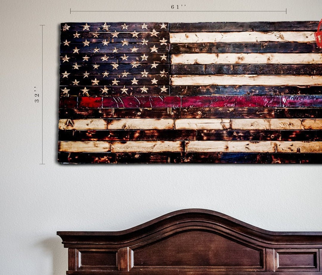 Thin Red Line Flag, Thin Red Line Artwork, Firefighter American Flag ...