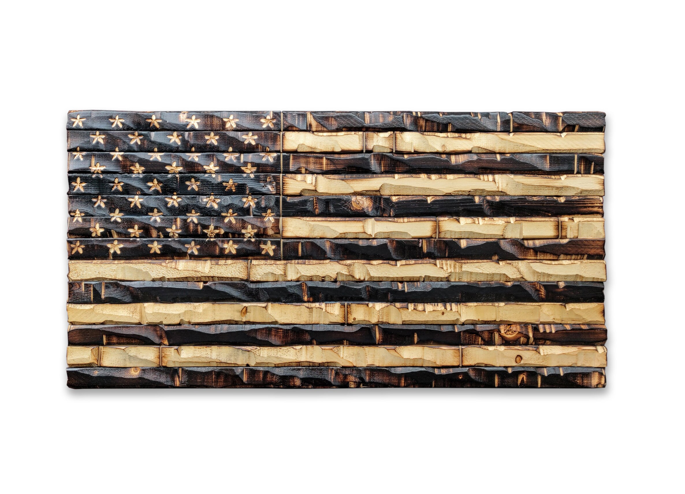 Wood American Flag Rustic American Flag Distressed American Etsy