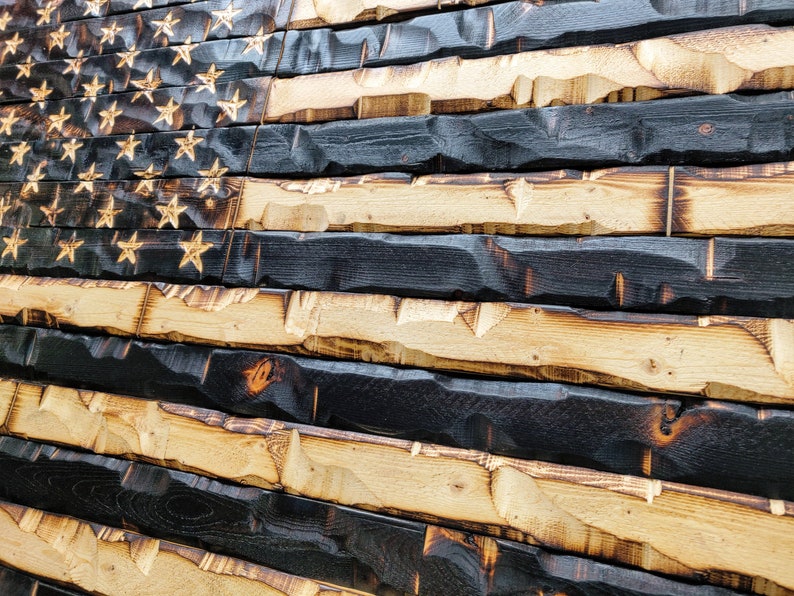 Wood American Flag Rustic American Flag Distressed American Etsy