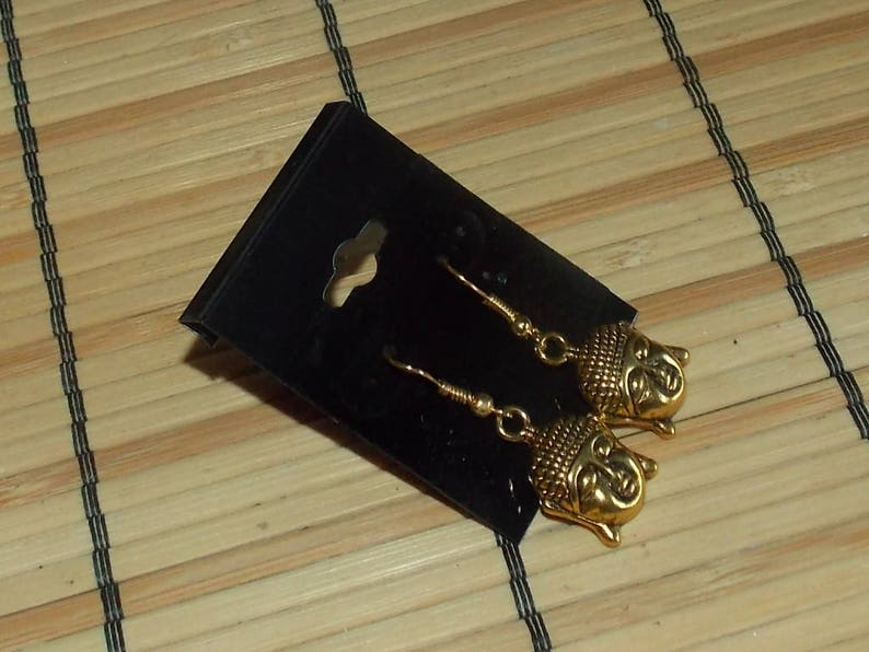 Gold Tone Buddha Earrings FREE SHIPPING!