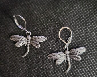 Dragonfly Stainless Steel Lever Back Earrings FREE SHIPPING!