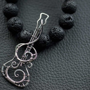 Ukulele & Treble Clef Wire Wrap tutorial, PDF tutorial image 7