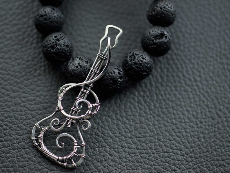 Ukulele & Treble Clef Wire Wrap tutorial, PDF tutorial image 7