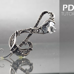 Music Treble Clef brooch PDF Tutorial