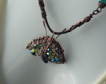 Wire wrap tutorial, wire wrapped brooch butterfly