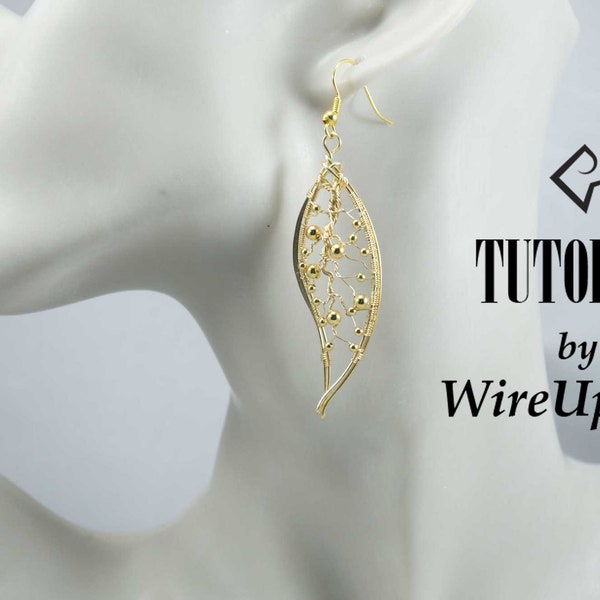 Tree of life earrings printable tutorial. Wire wrap tutorial.