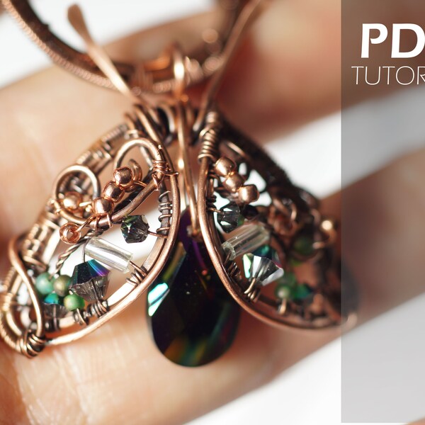 Wire wrap tutorial, wire wrapped brooch butterfly