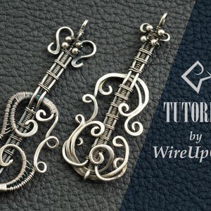 Violin pendant tutorial. Wire Wrap tutorial